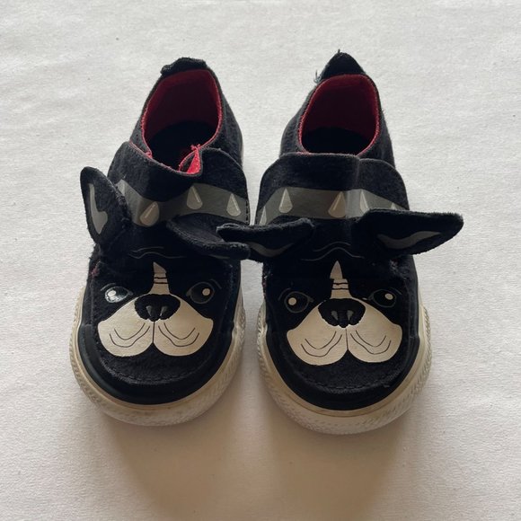 Converse Black Dog Sneakers Size 6 - Picture 2 of 12